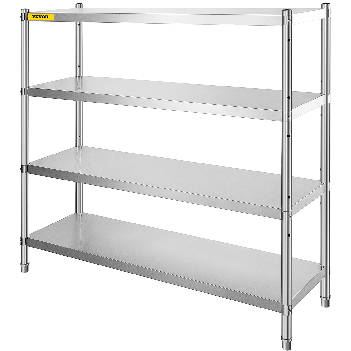 VEVOR Stainless Steel Shelving Heavy Duty Kitchen Shelf 4/5Tier Solid/Perforated