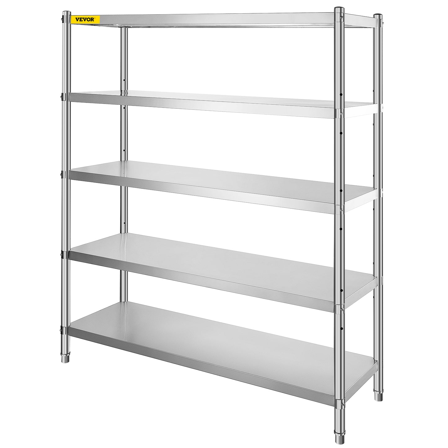 VEVOR Stainless Steel Shelving Heavy Duty Kitchen Shelf 4/5Tier Solid/Perforated